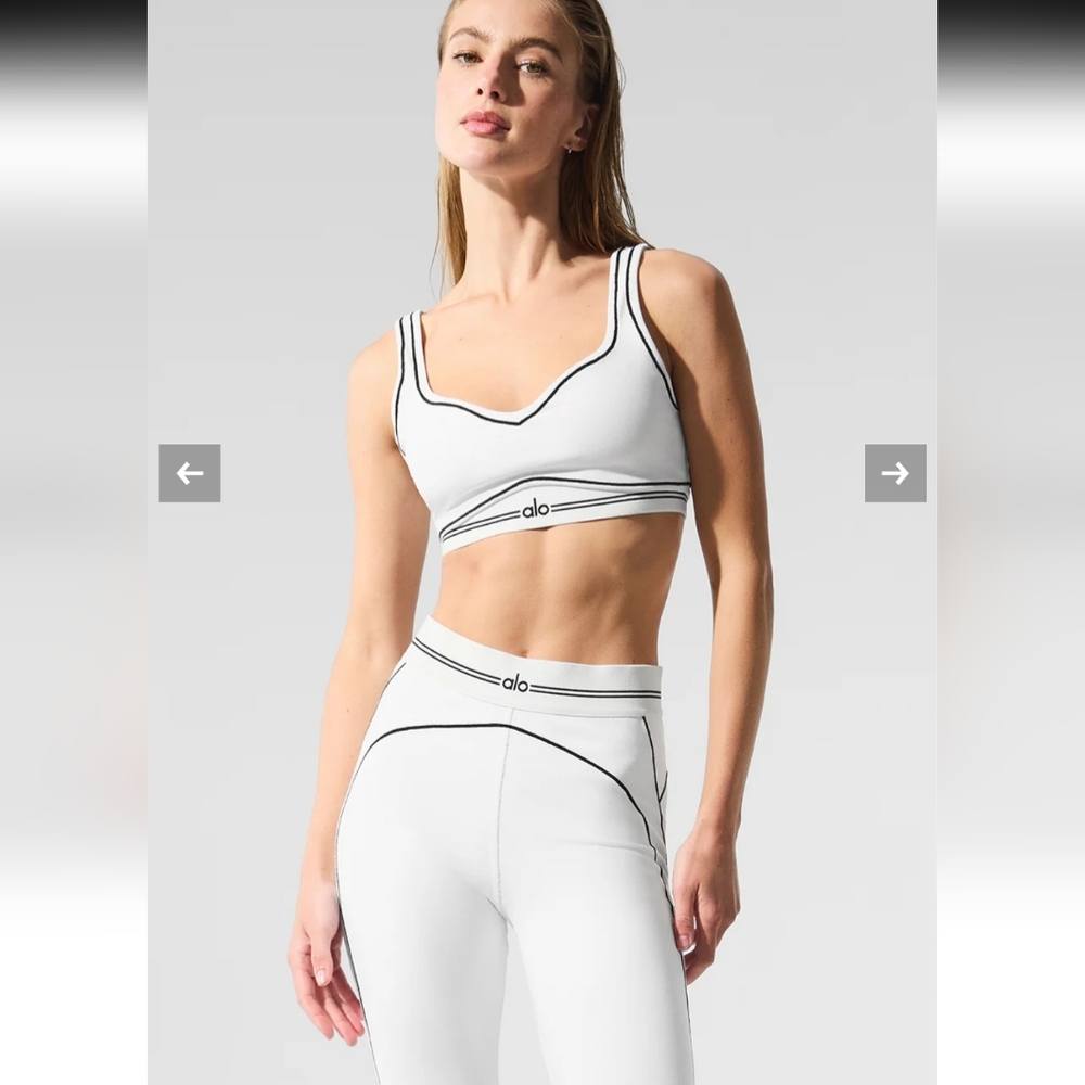 Alo-Airbrush High-Waist Heart Throb Bra & Legging Set -NWT